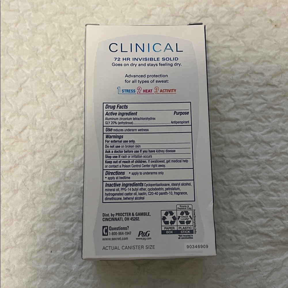 NWT Secret Clinical Antiperspirant Deodorant Lavender - Picture 3 of 6